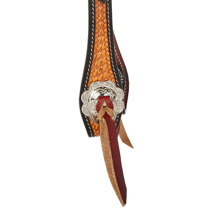 NRS Basket Stamp with Black Edge Single Ear Headstall