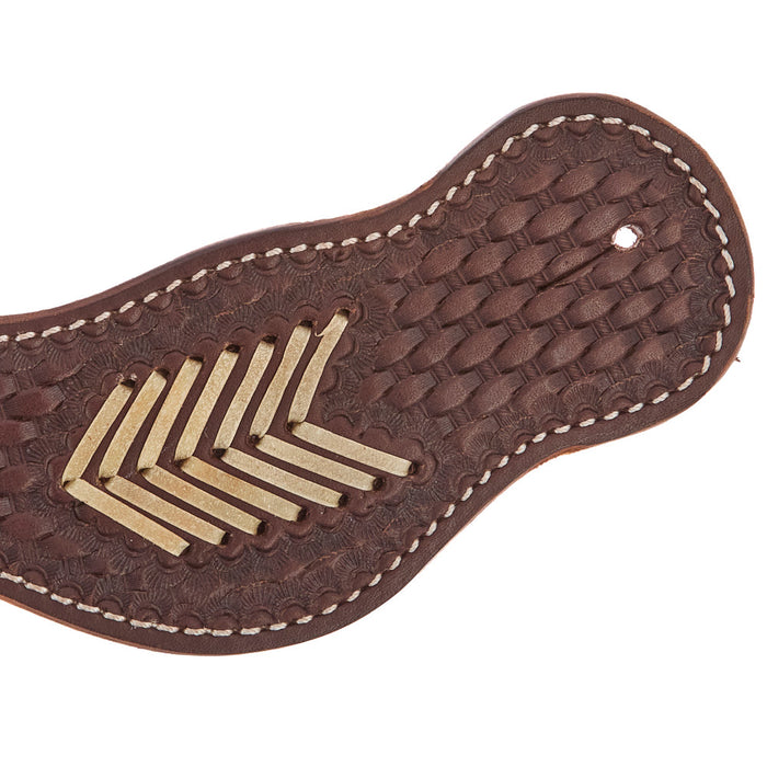 NRS Silver Buckle Rawhide Arrow Spur Straps