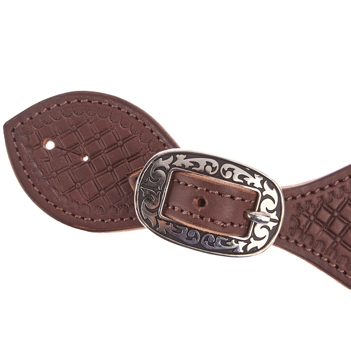 NRS Silver Buckle Dove Wing Spur Straps