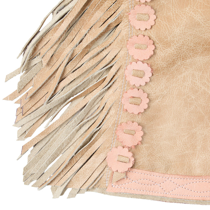 Arrow M Saddlery Vanilla and Light Pink Heart 6-7T Youth Chap