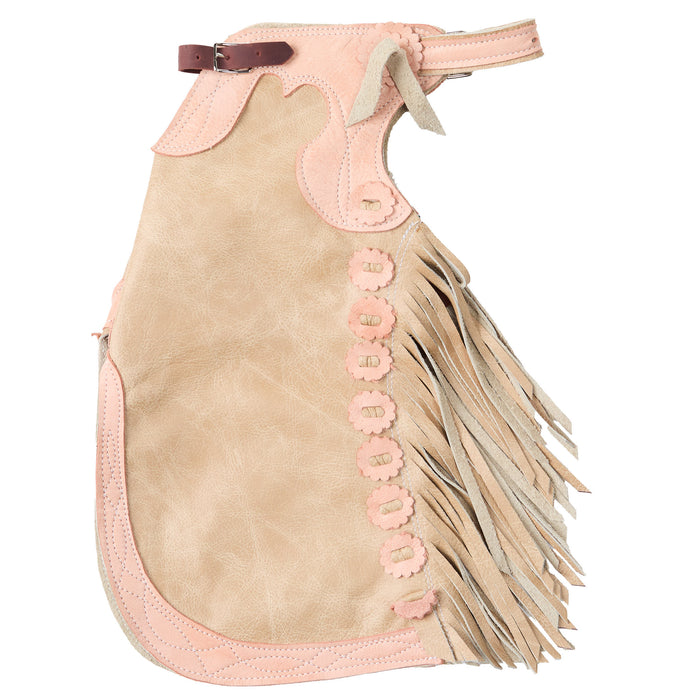 Arrow M Saddlery Vanilla and Light Pink Heart 6-7T Youth Chap