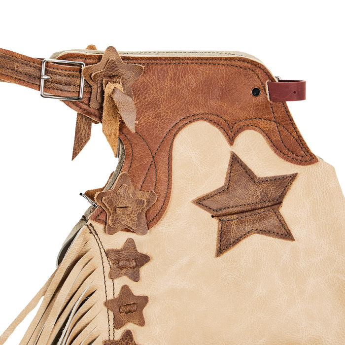 Arrow M Saddlery Vanilla Saddle Hickory Stars 4-5T Youth Chap