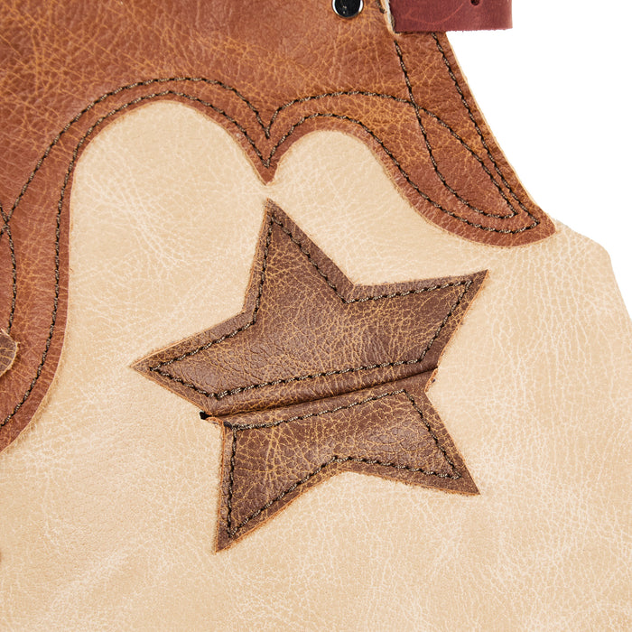 Arrow M Saddlery Vanilla Saddle Hickory Stars 4-5T Youth Chap