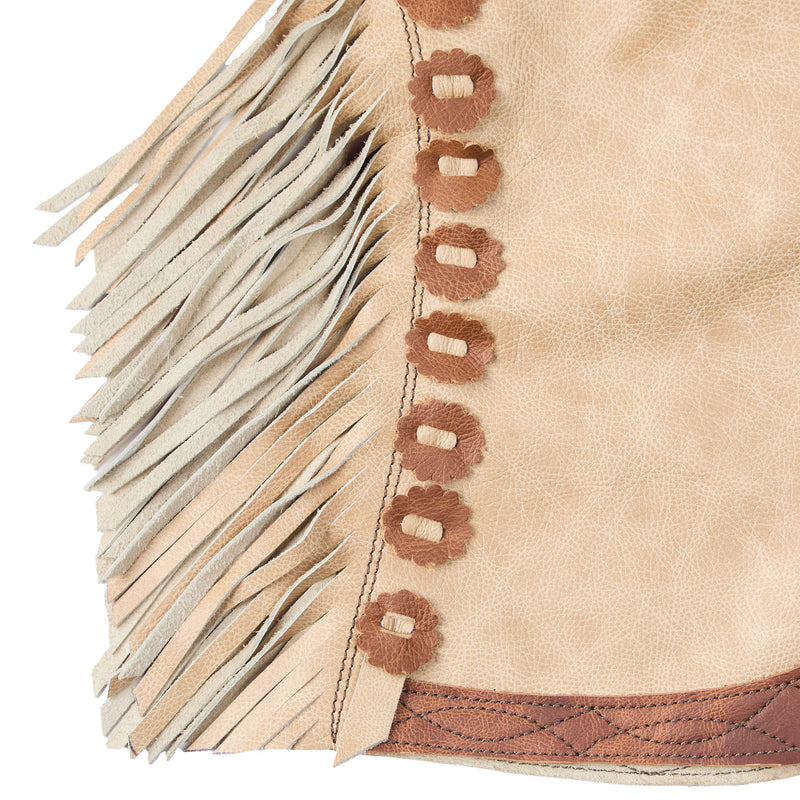Arrow M Saddlery Vanilla and Saddle Brown 2-3T Youth Chaps