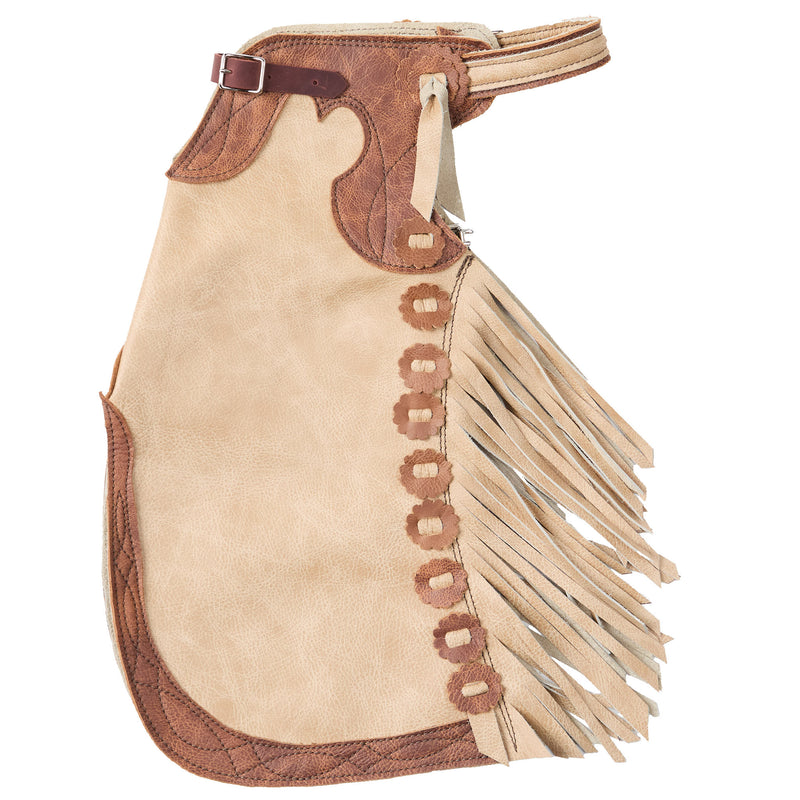 Arrow M Saddlery Vanilla and Saddle Brown 2-3T Youth Chaps