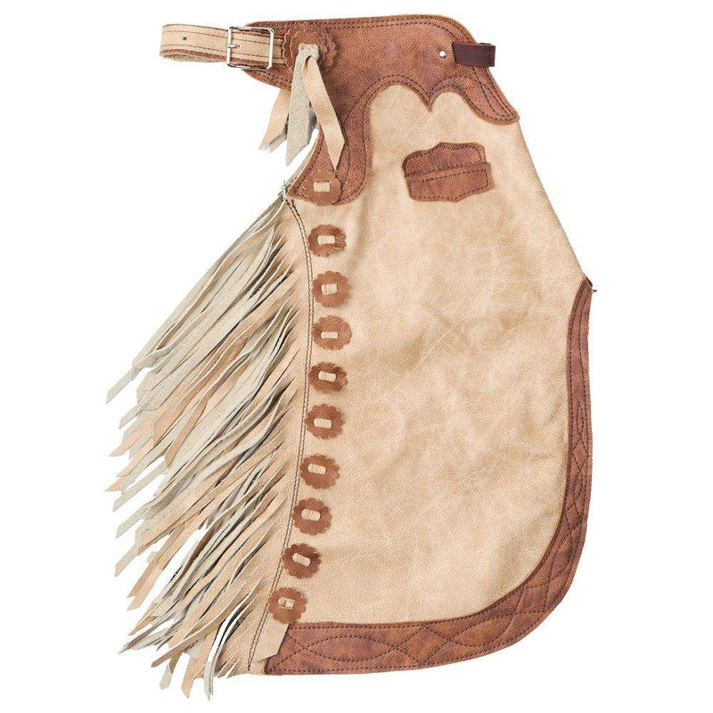 Arrow M Saddlery Vanilla and Saddle Brown 4-5T Youth Chaps