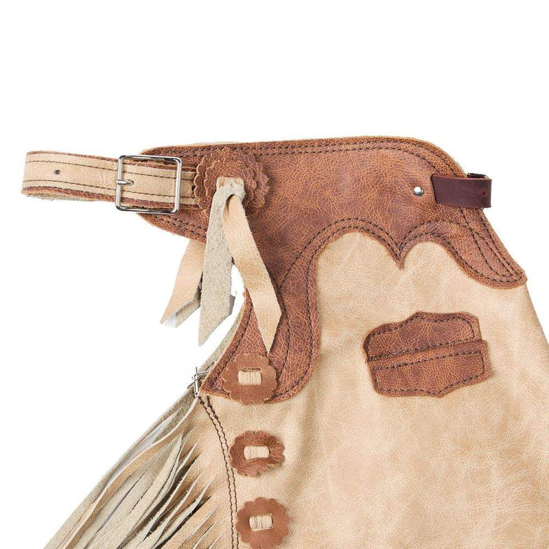 Arrow M Saddlery Vanilla and Saddle Brown 4-5T Youth Chaps