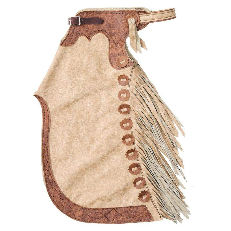 Arrow M Saddlery Vanilla and Saddle Brown 4-5T Youth Chaps