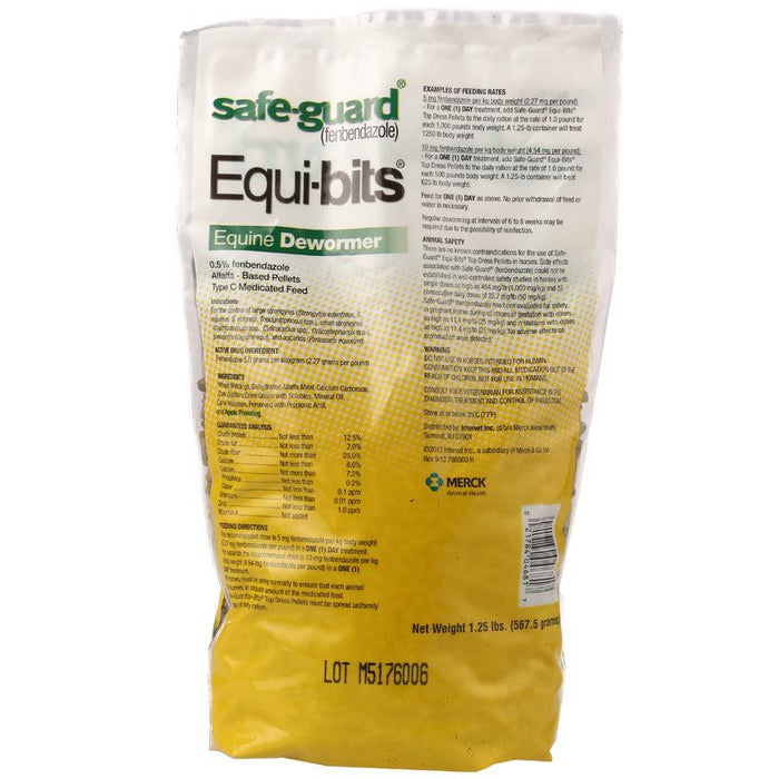 Merck Animal Health Safe-Guard Equi-Bits Fenbendazole Type C Medicated Feed 1.25lb