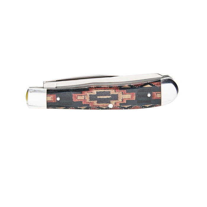 Western Fashion Circle SH Cutlery 4 1/4In Brown Southwest Trapper Knife