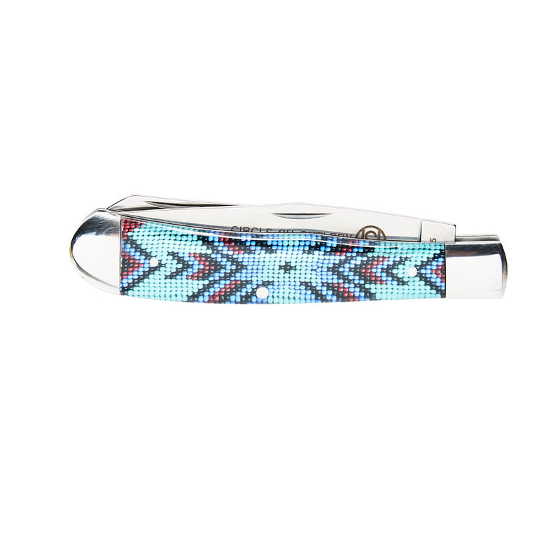 Western Fashion Circle SH Cutlery Multi Blue Folding Knife