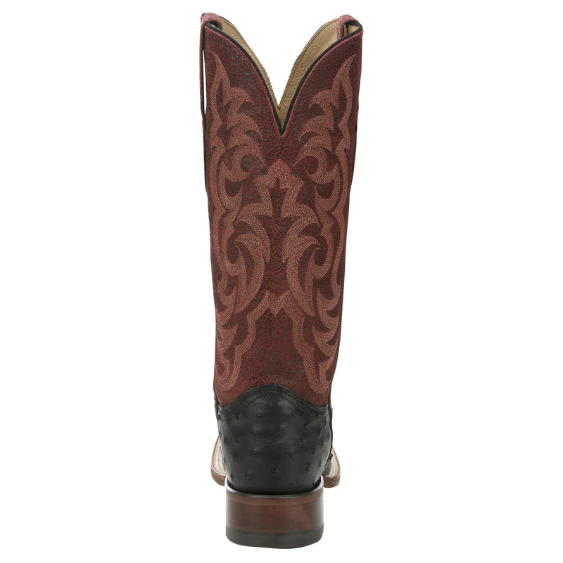 Justin Boot Company Women`s AQHA Cowgal Black Full Quill Ostrich 13 In Boot
