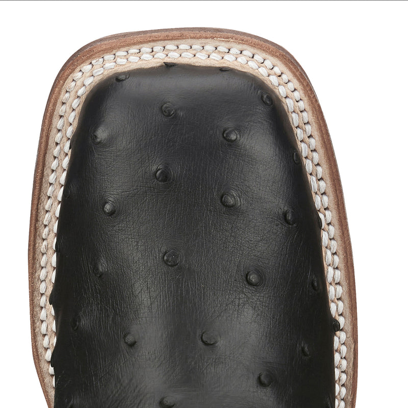 Justin Boot Company Women`s AQHA Cowgal Black Full Quill Ostrich 13 In Boot