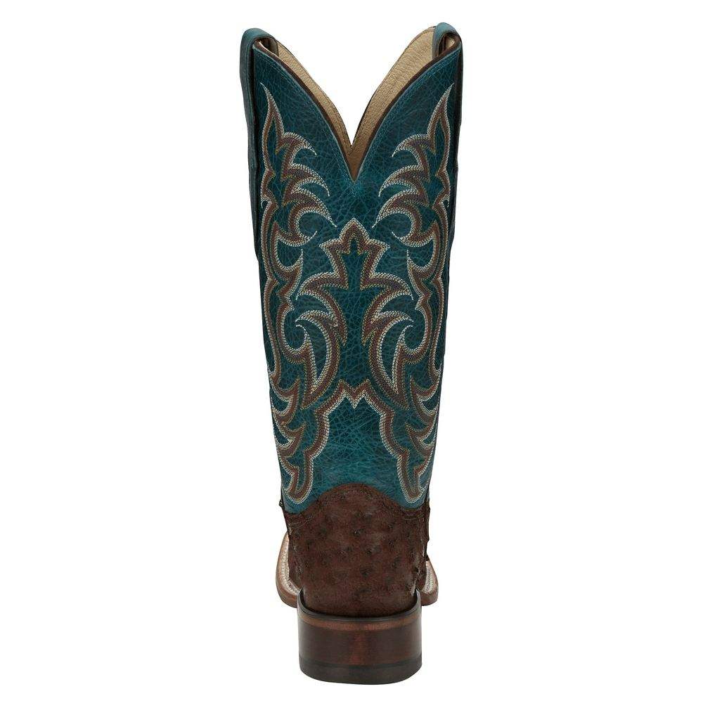 Justin Boots Women`s AQHA Cowgal Cigar Full Quill Ostrich 13 In Boot