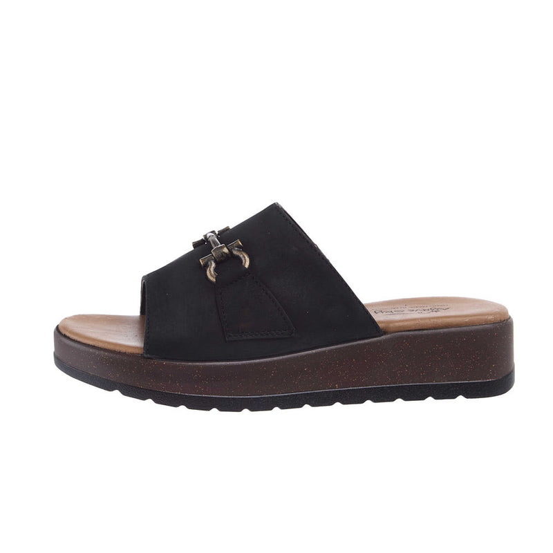 Agavesky Women's Abilene Black Wedge Sandal