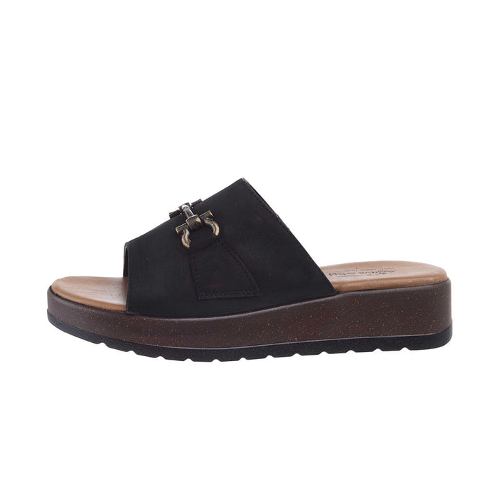 Agavesky Women's Abilene Black Wedge Sandal