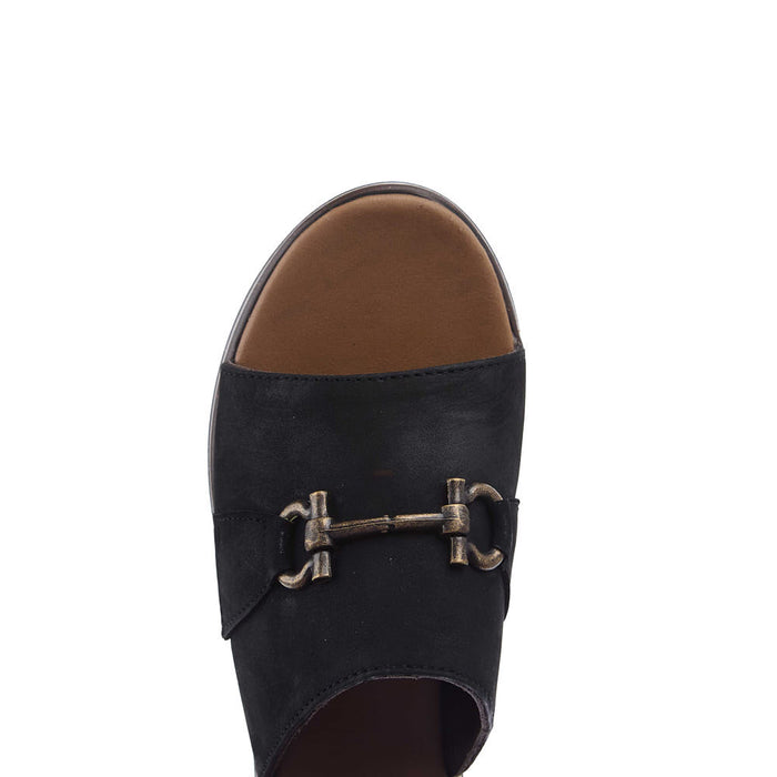 Agavesky Women's Abilene Black Wedge Sandal