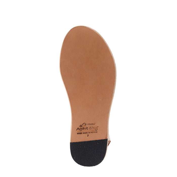 Agavesky Women's Nova Cream Leather Sandal