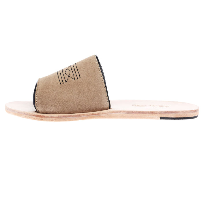 Agavesky Women's Nadia Cowhide Salt and Pepper Slide