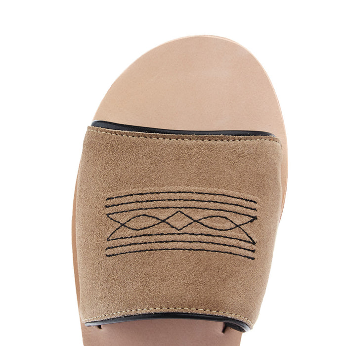 Agavesky Women's Nadia Cowhide Salt and Pepper Slide