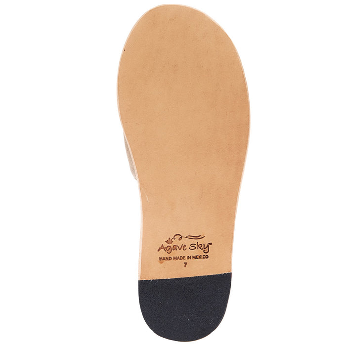 Agavesky Women's Nadia Cowhide Salt and Pepper Slide
