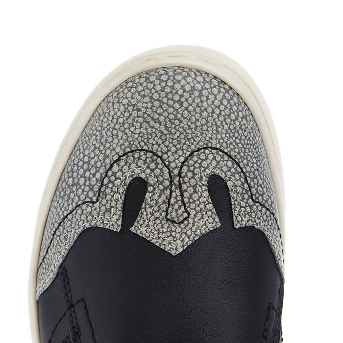 Agavesky Women's Kaitlyn Black and Faux Stingray Slip-on Tennis Shoe