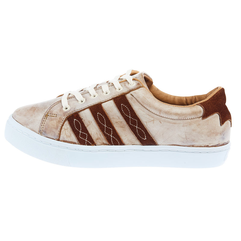 Agavesky Women's Sheridan Game Day Rust Leather Tennis Shoe