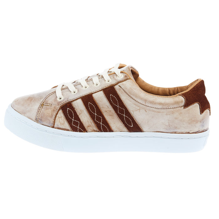 Agavesky Women's Sheridan Game Day Rust Leather Tennis Shoe