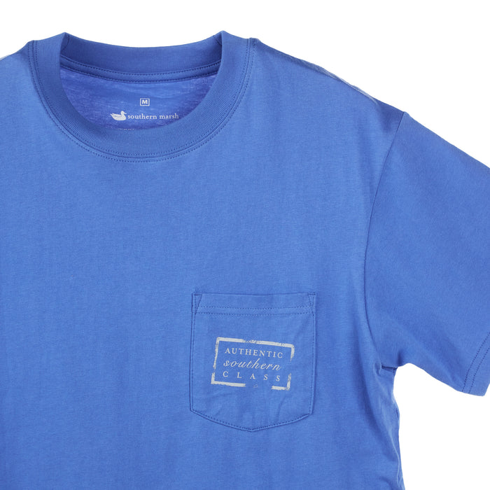 Southern Marsh Mens French Blue Authentic Tee