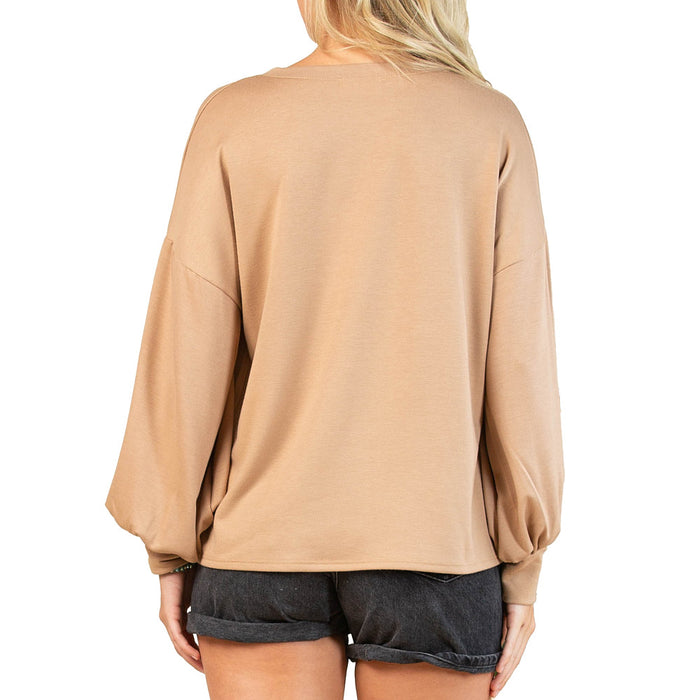 Avery Women's Mocha Turquoise Bucking Horse Sweatshirt