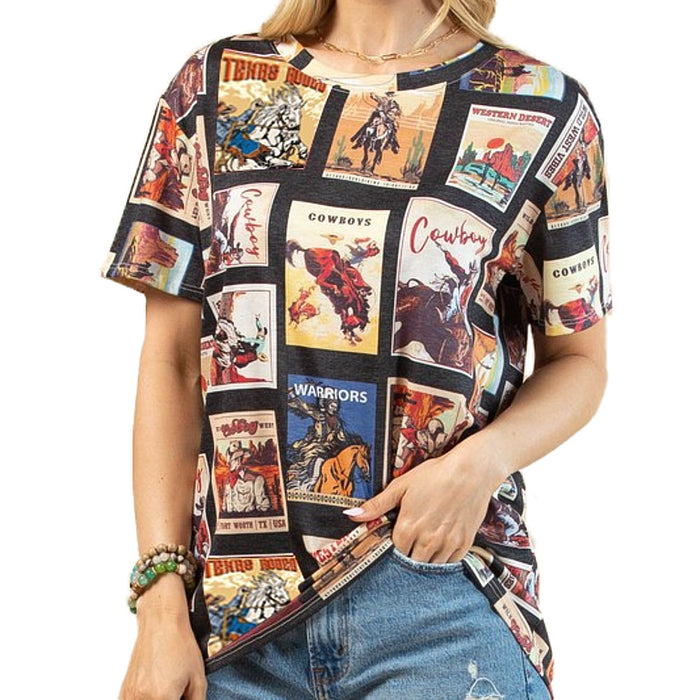 Avery Women's Vintage Print Tee Shirt