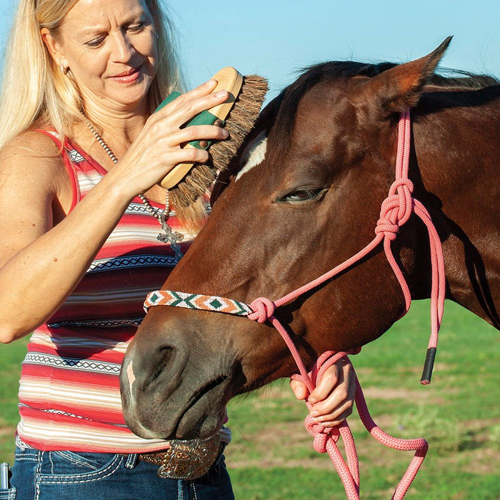 Cashel Company Pink Beaded Rope Halter w/ 9ft Lead
