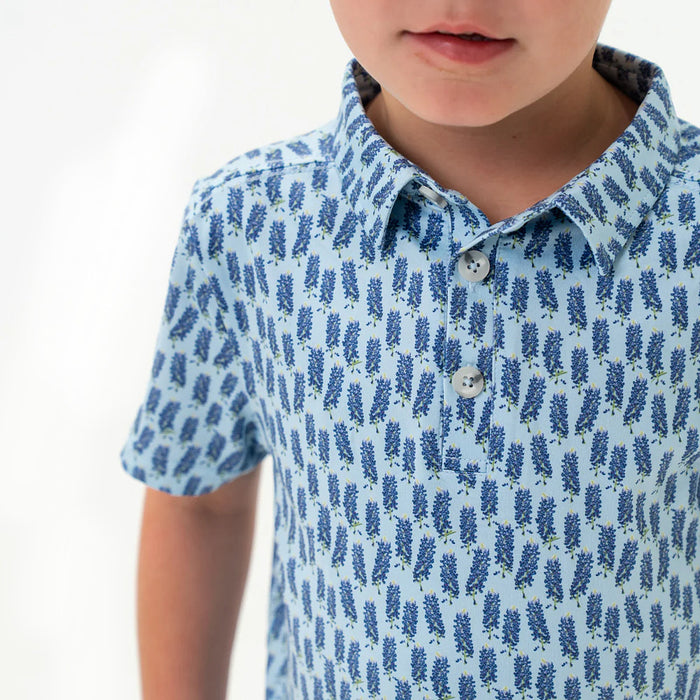 Burlebo Boy's Bluebonnets Polo