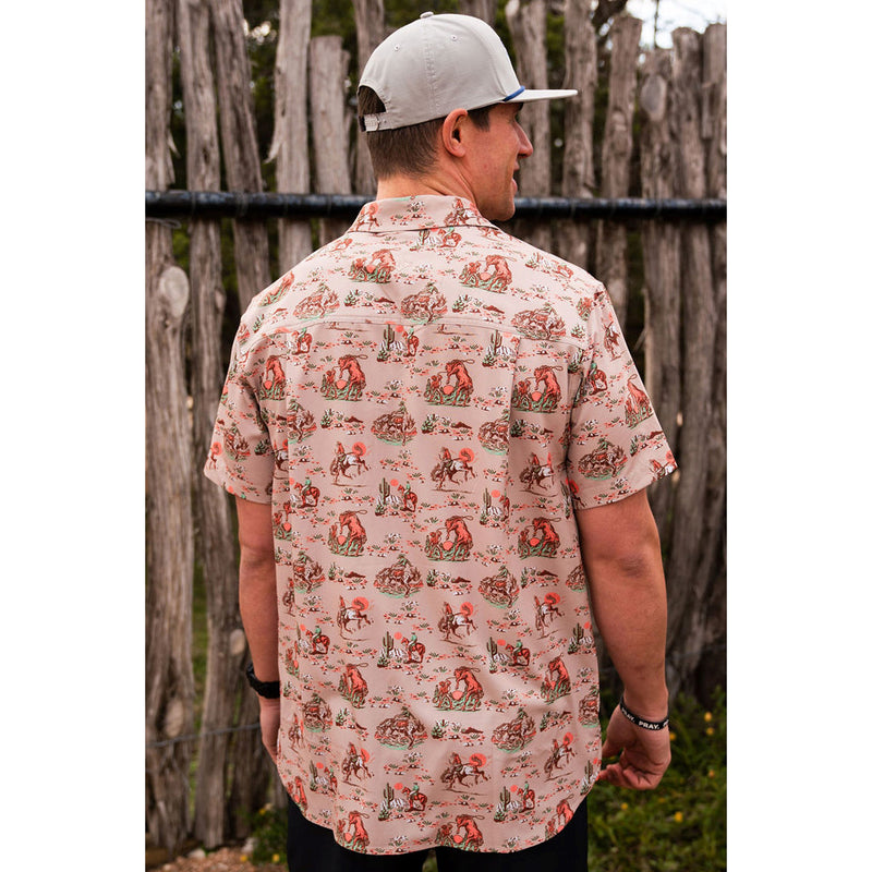 Burlebo Mens Cowboy Up Performance Polo