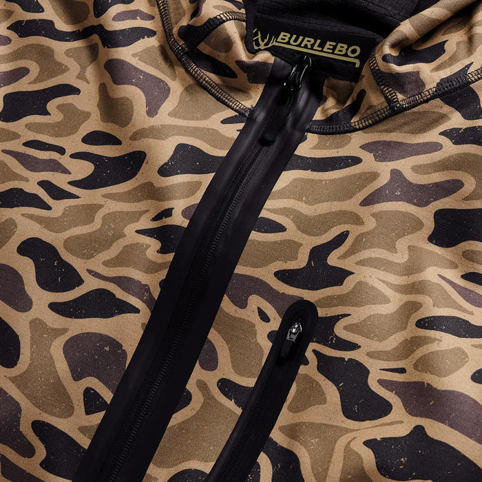 Burlebo Men's Duke Tech Mid Layer Gauge Camo Pullover