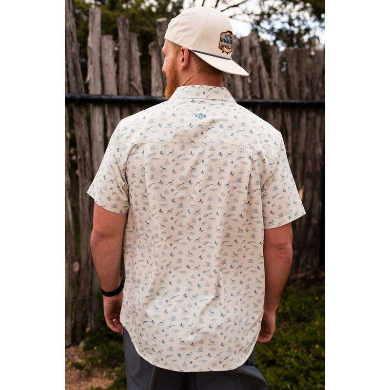 Burlebo Mens Lone Star White Performance Shirt