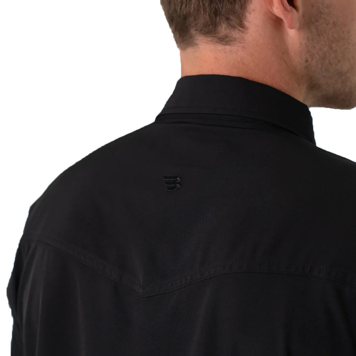 Burlebo Men's Black Performance Western Shirt
