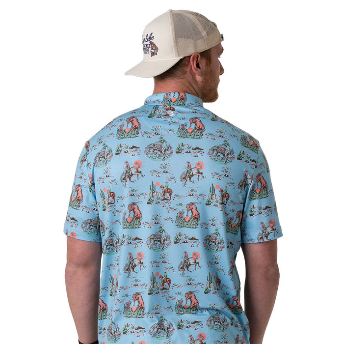 Burlebo Men's Cowboy Up Short Sleeve Performance Button Shirt