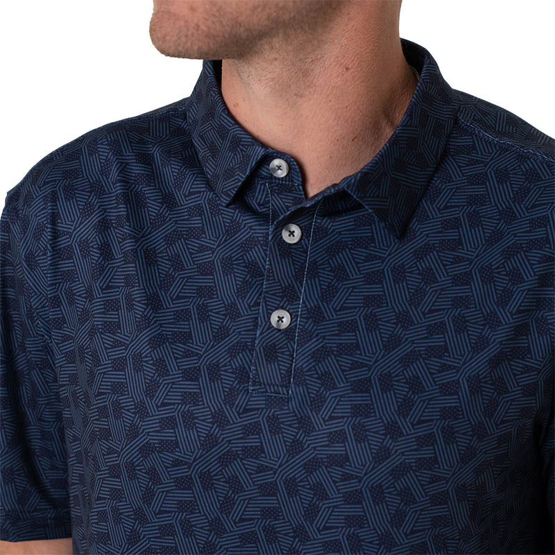 Burlebo Men's Stars and Stripes Polo