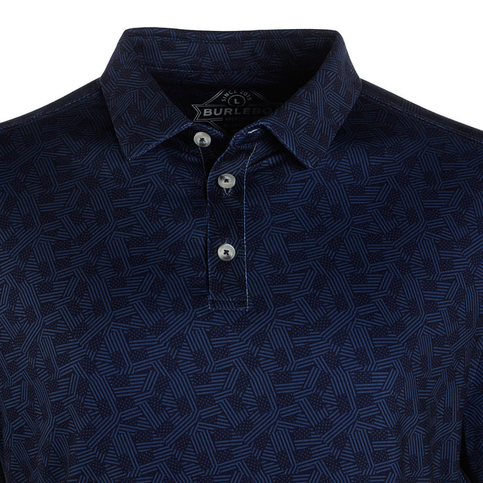 Burlebo Mens Stars and Stripes Polo