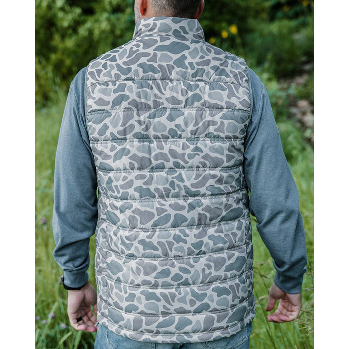 Burlebo Men's Classic Deer Camo Puffer Vest
