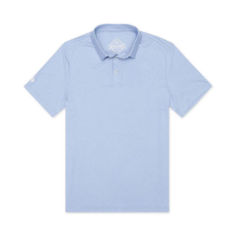 Burlebo Men's Performance Sky Blue Polo