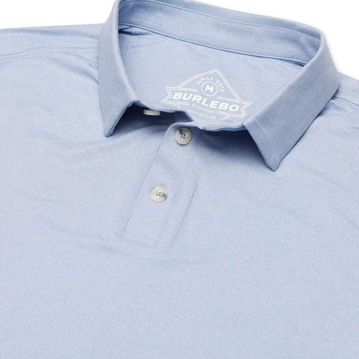 Burlebo Men's Performance Sky Blue Polo