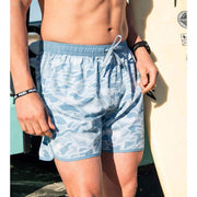 Burlebo Mens Seaside Camo Swim Trunks
