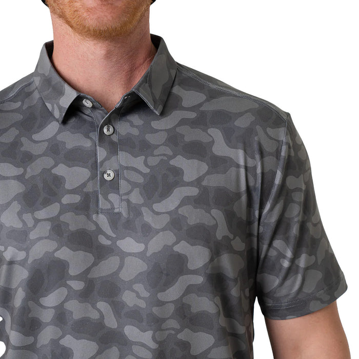 Burlebo Men's Stone Camo Performance Polo