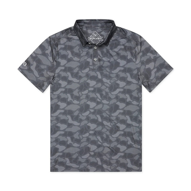 Burlebo Men's Stone Camo Performance Polo