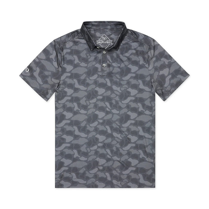 Burlebo Men's Stone Camo Performance Polo