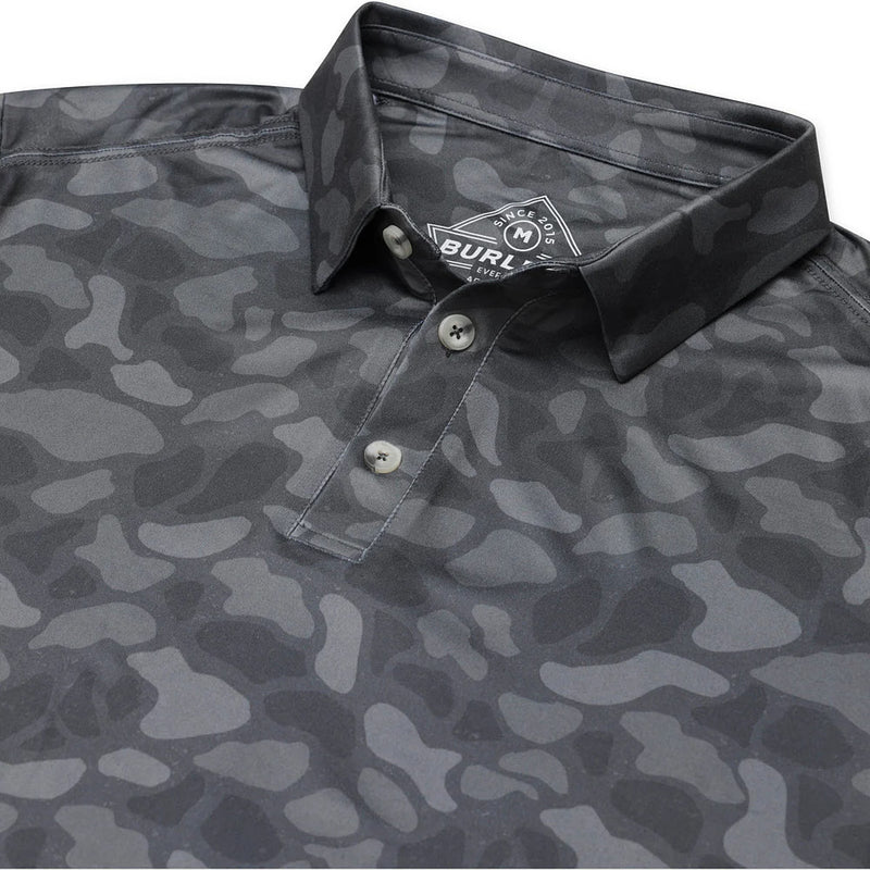 Burlebo Men's Stone Camo Performance Polo