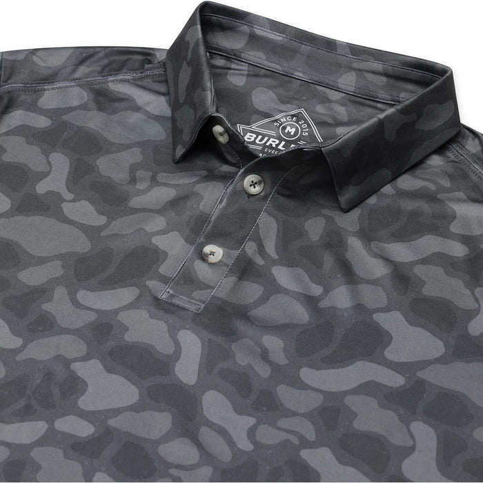 Burlebo Men's Stone Camo Performance Polo