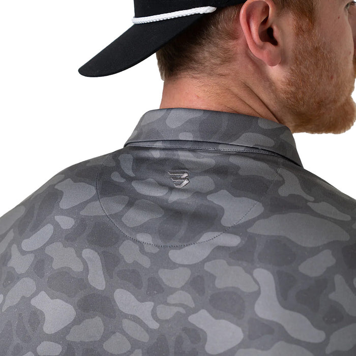 Burlebo Men's Stone Camo Performance Polo